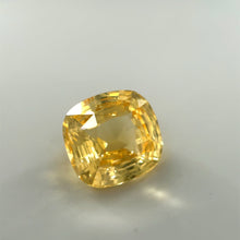 Natural yellow sapphire square cushion 2.06ct brilliant luster Sri Lankan gemstone