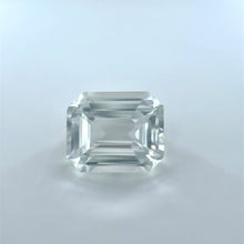 2.03 carat unheated white sapphire emerald cut loupe clean colorless gemstone