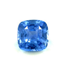 2.16 carat blue sapphire square cushion cut — natural untreated gemstone with vivid blue color for fine jewelry