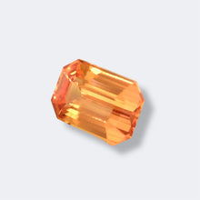 Natural untreated Padparadscha sapphire loupe clean clarity close-up