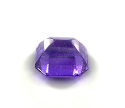 2.05ct Asscher cut purple sapphire for fine jewelry