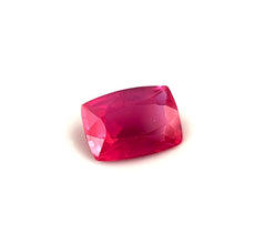 1.02 Carat Natural Ruby Gemstone Cushion Cut Pinkish Red Color