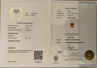 CERTIFIED No Heat 1.18Carat Natural Rare Padparadscha Sapphire King Sapphire Gemstone Oval Top Color Brilliant Luster | Unheated Loose Stone