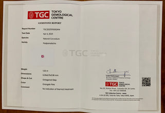 1.22Carat CERTIFIED Natural Rare Padparadscha Sapphire King Sapphire Gemstone Loupe Clean Asscher Top Luster | Unheated Loose Stone