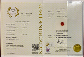 3.16Carat Natural Unheated Padparadscha Sapphire Gemstone Round Cut Reddish Pink Color with Brilliant Luster | Unheated Loose Stone