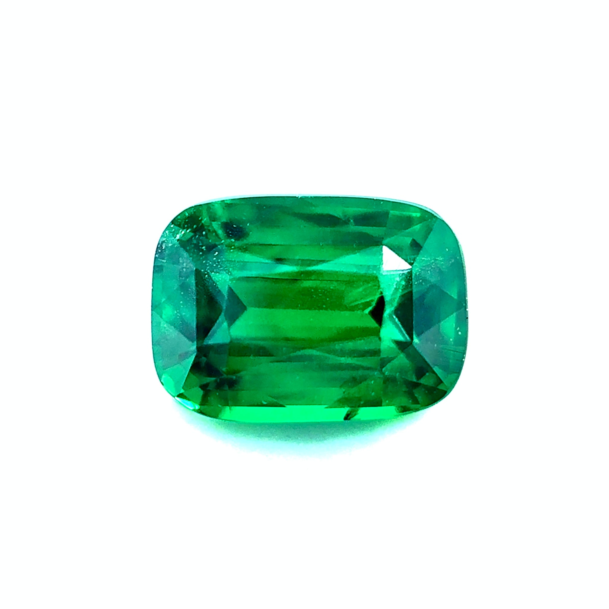 1.54Carat Beautiful Natural Tsavorite Cushion Vivid Green Color Brilliant Luster for 14K Engagement Ring Birthday Gift |Unheated Loose Stone