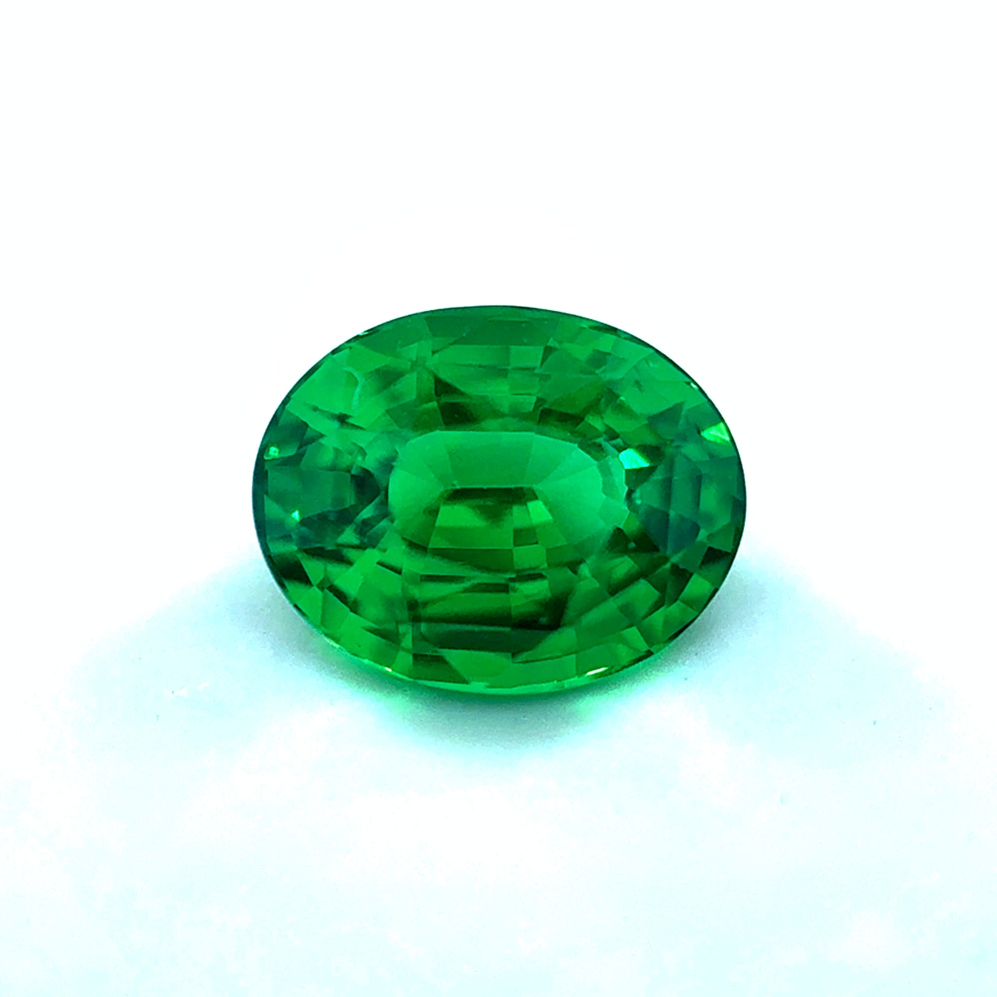 1.60Carat Beautiful Natural Tsavorite Green Garnet Gemstone for 18k White Gold Ring Diamond Cluster Engagement Ring | Unheated Loose Stone