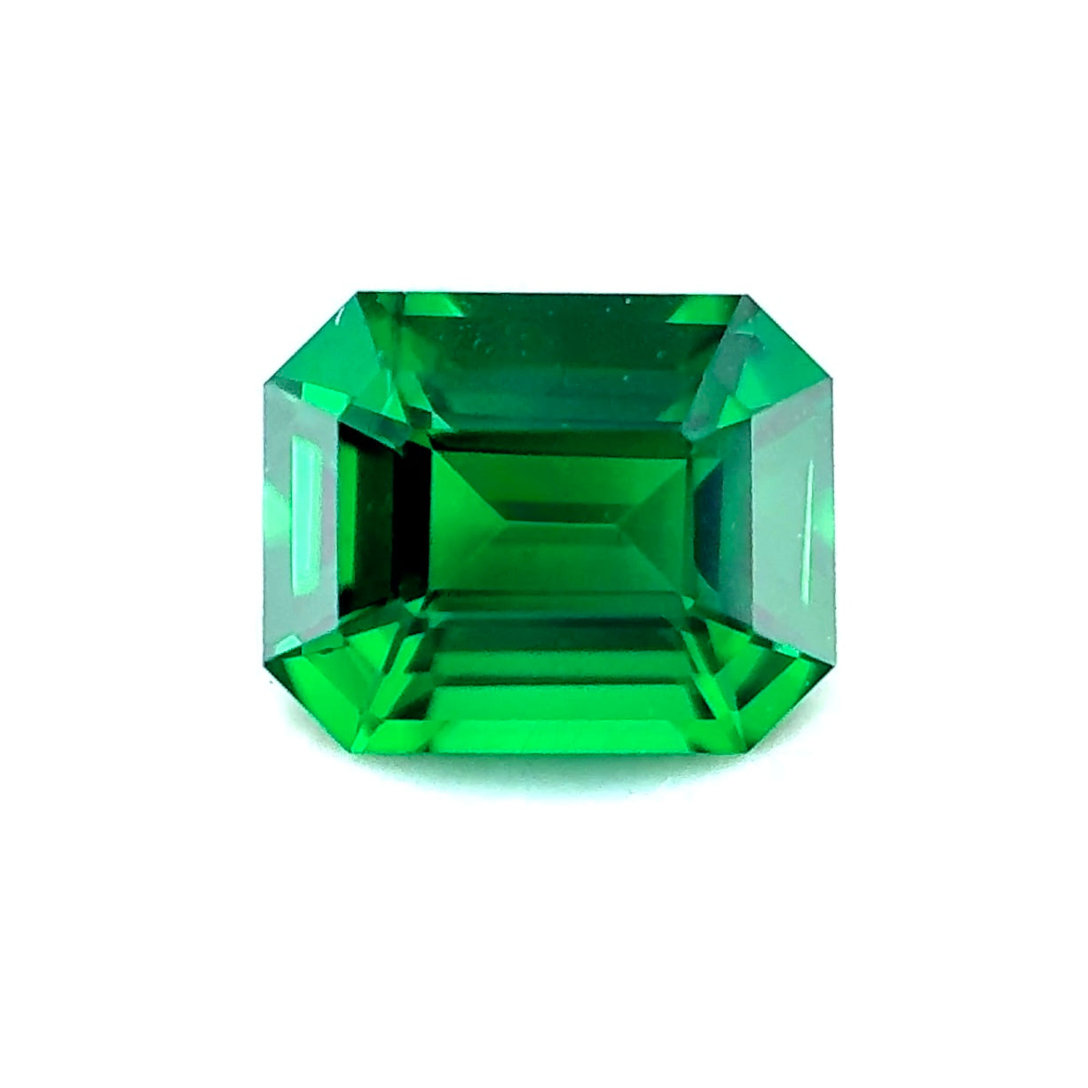 1.17Carat Natural Tsavorite Garnet Emerald Cut Brilliant Luster Vivid Green for 18k White Gold Bespoke Engagement Ring |Unheated Loose Stone