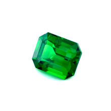 1.17Carat Natural Tsavorite Garnet Emerald Cut Brilliant Luster Vivid Green for 18k White Gold Bespoke Engagement Ring |Unheated Loose Stone