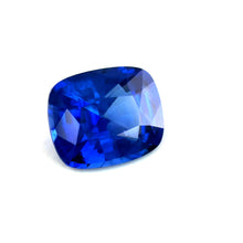 Fine quality heated blue sapphire cushion cut