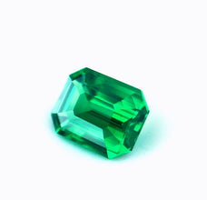 1.09 Ct Tanzania Tsavorite Garnet | Natural Emerald Cut Vivid Green Loose Gemstone | Loupe Clean