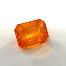 Natural orange sapphire engagement ring center stone