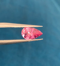Collector-quality unheated Padparadscha sapphire pear-shaped loose gemstone.