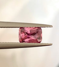 Natural unheated Padparadscha sapphire loose gemstone with radiant cut.