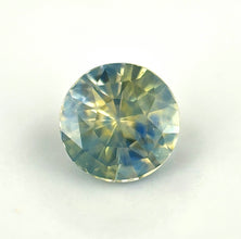 Natural 1.10 ct unheated bi-color sapphire with green, blue and yellow tones.