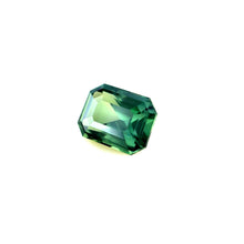 1.54Carat Natural Green Sapphire Gemstone Loupe Clean Emerald Cut Brilliant Luster for 14K White Gold Graduation Gift | Heated Loose Stone
