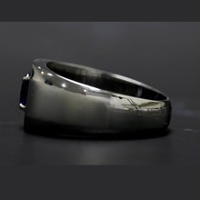 Natural Blue Sapphire Oval Cut High Quality Hand Made Solid Sterling Silver Gents Ring/ Personalized Mens Engagement Ring/ Rings