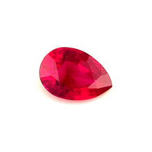 1.04 Carat Natural Unheated Mozambique Ruby Pigeon's Blood Red Pear Cut Brilliant Luster