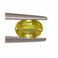 0.93 Carat Natural Yellow Sapphire Gemstone Oval Cut Golden Yellow Very Good Luster