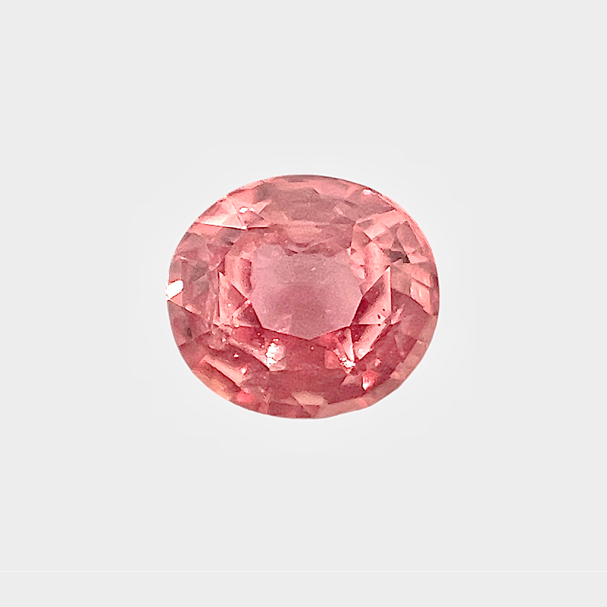 Unheated 1.01Carat Natural Rare Padparadscha Sapphire Gemstone Oval TopColor Brilliant Luster 18K Gold Engagement Ring, Unheated Loose Stone