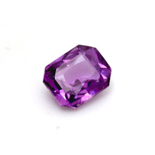  0.97 Carat Natural Purple Sapphire Gemstone Radiant Cut With Top Vivid Purple Color Brilliant Luster