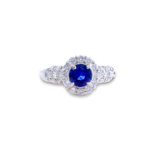 Royal Blue Sapphire High Quality Platinum Ring with Diamonds / Engagement Ring/ Platinum ring/ Gemstone Rings