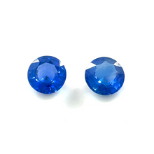 4mm Calibrated Round Cut Natural Blue Sapphire Gemstone Pair for 14k White Gold Earring for Engagement Excellent cut | Heated Loose Stone