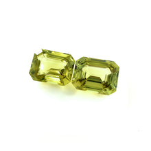 8.23Carat Natural Chrysoberyl Gemstone PAIR for Earring Emerald Cut Top Green Color Brilliant Luster Loupe Clean | Unheated Loose Stone