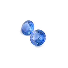 4mm Calibrated Round Cut Natural Blue Sapphire Gemstone Pair 18k White Gold Diamond Earring for Wedding Excellent cut | Heated Loose Stone
