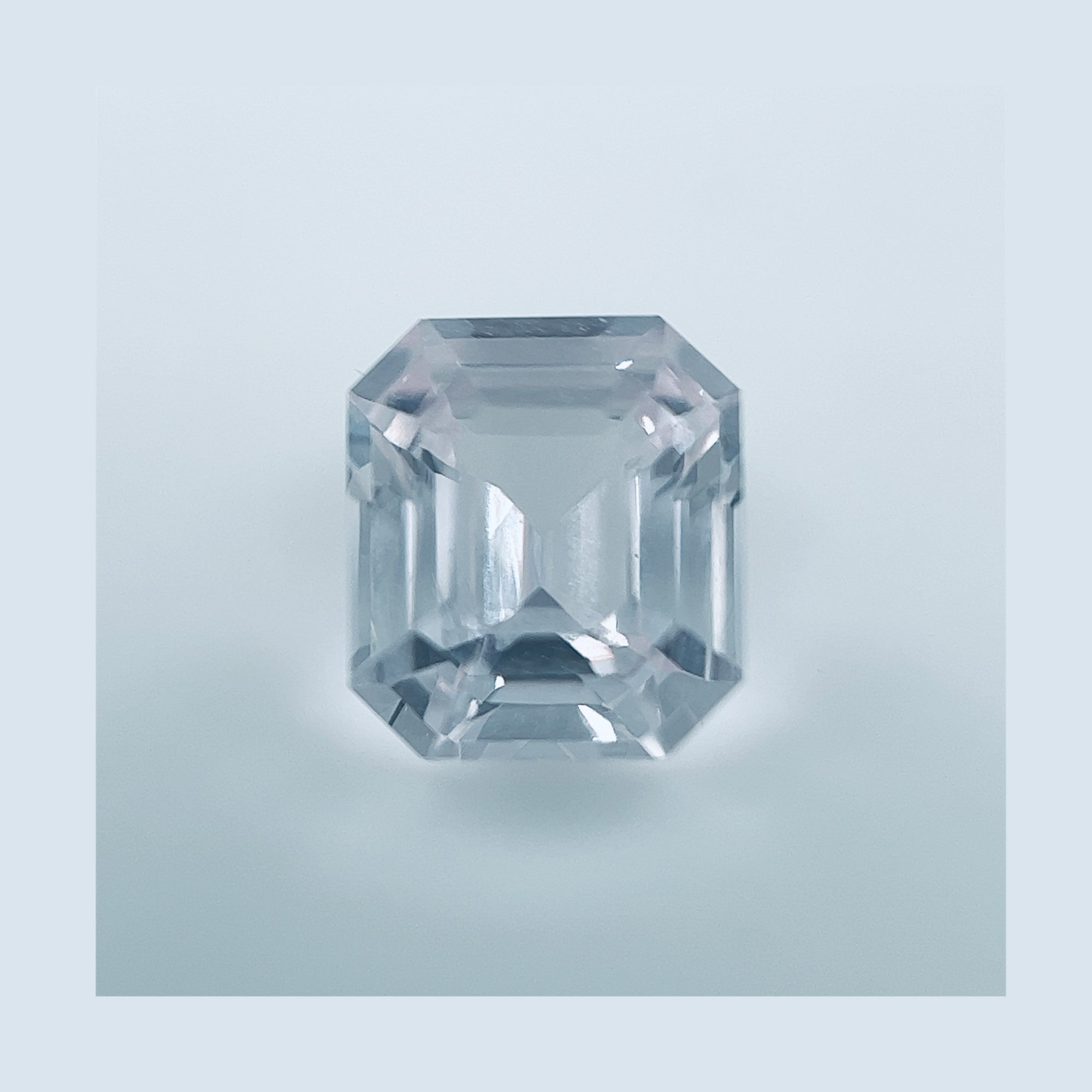 1.25Carat Natural Rare White Sapphire Gemstone Ascher Cut Colorless With Brilliant Luster Loupe Clean Top Cutting | Unheated Loose Stone