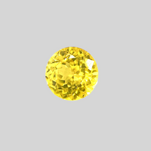 4.0mm Round Natural Canary Yellow Sapphire for Minimalist 14k Yellow Gold Ring Anniversary, Gift for Her Graduation | Heated Loose Stone