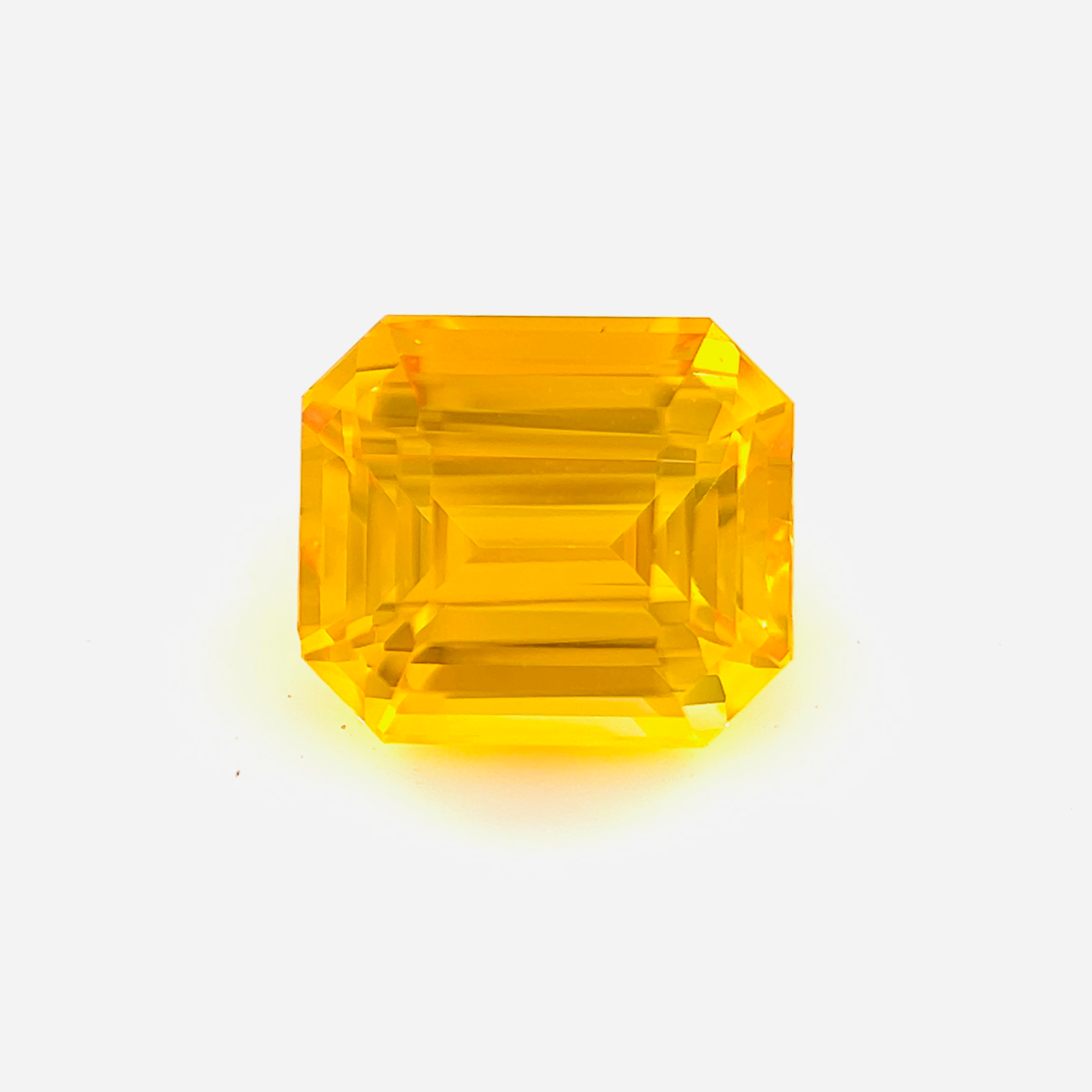PREMIUM 2.17Carat Natural Yellow Sapphire Emerald Excellent Cut Brilliant Luster Canary Yellow Loupe Clean Top Stone | Heated Loose Stone