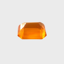 5.04Carat Natural LOUPE CLEAN Orange Sapphire Emerald Cut Brilliant Luster Platinum Jewelry for Engagement/ Gold Ring | Heated Loose Stone