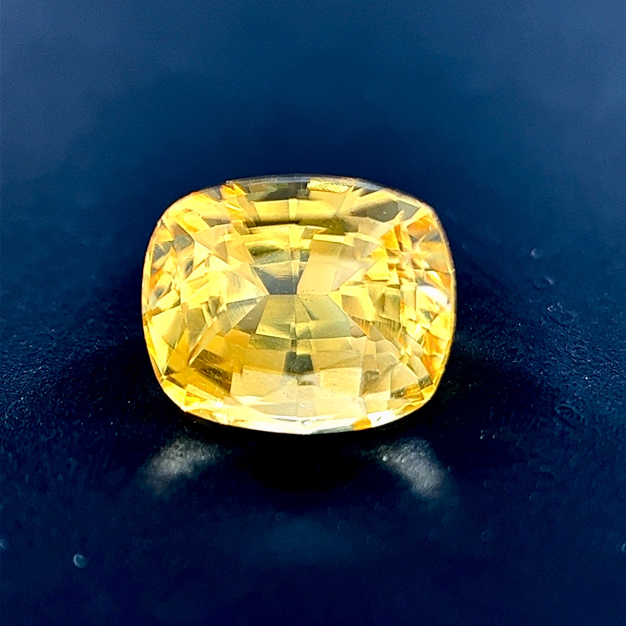 1.65Carat Natural Yellow Sapphire Cushion Cut With Brilliant Luster Golden Yellow | Heated Loose Stone