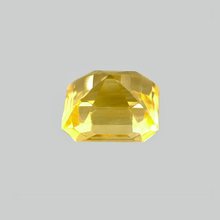 4.02Carat Natural Yellow Sapphire Ascher Cut Vivid Color 18k Yellow Gold Jewelry for Anniversary, White Gold Ring | Unheated Loose Stone