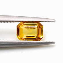1.52Carat Natural Yellow Sapphire Emerald Cut Brilliant Luster Lovely Golden Yellow Color Loupe Clean Top Stone | Heated Loose Stone