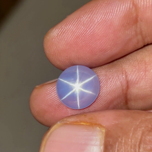 6.73Carat Natural Blue Star Sapphire EXCELLENT RAY, Sky Blue Cabochon Cut, Custom Jewelry Gift for her 18k White Gold | Unheated Loose Stone