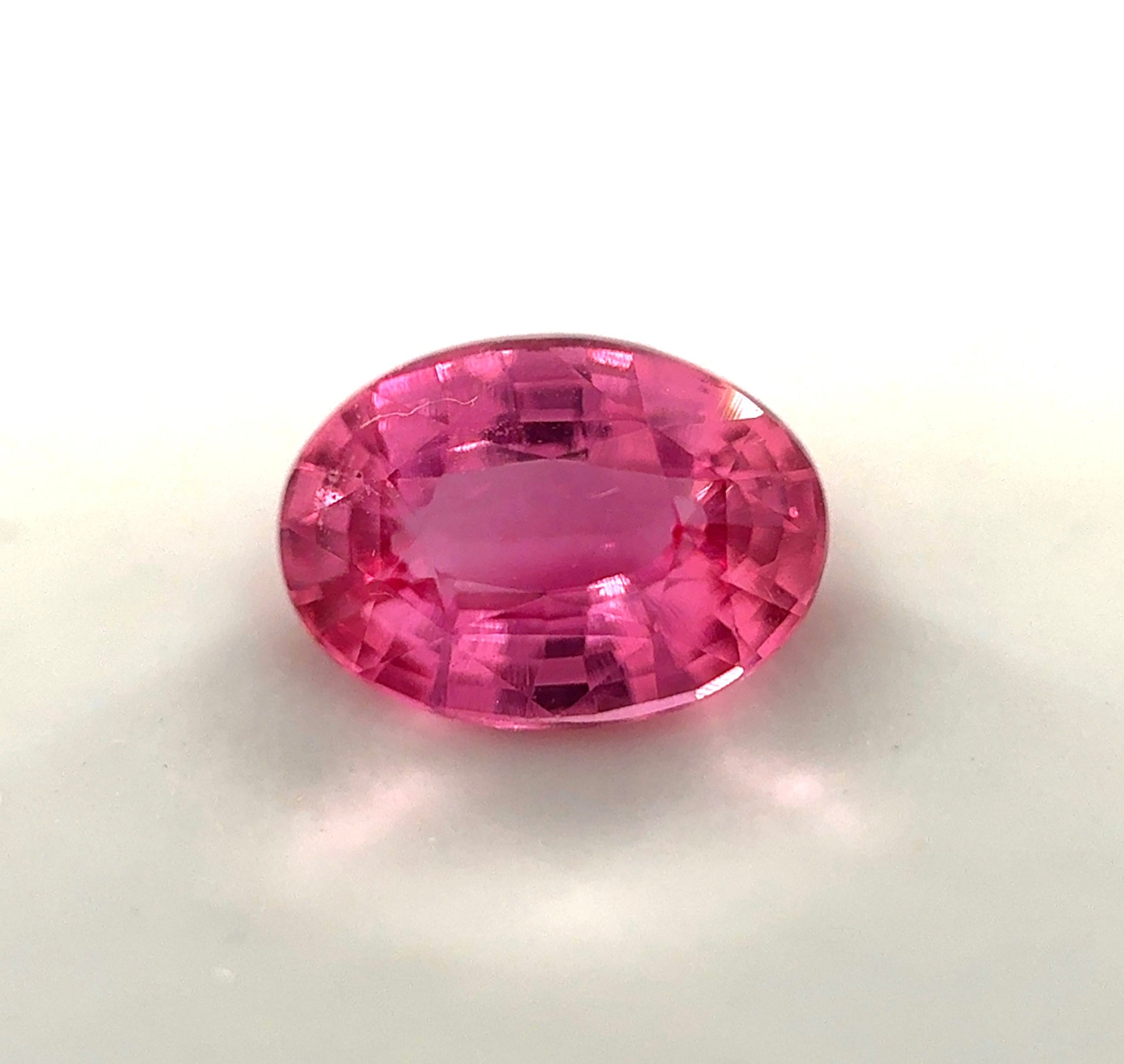 1.56 Carat Unheated Padparadscha Sapphire: Loupe Clean Intense Pink-Orange Gemstone, Fine Cutting, for Engagement Ring