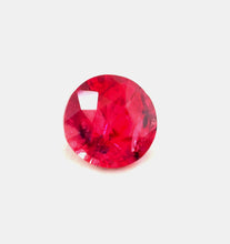 Heated natural ruby 1.13 carat round brilliant cut vivid red gemstone for fine jewelry