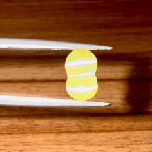 Collector’s twin Chrysoberyl Cat’s Eye gemstone photographed in daylight on fingertips for scale.
