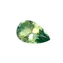 Loupe Clean 1.28Carat Natural Green Sapphire Gemstone Pear Shape Brilliant Luster for 18K White Gold Engagement Ring | Heated Loose Stone