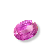 val cut unheated pink sapphire – untreated natural gemstone from Sri Lanka