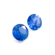 4.5mm 0.77Crt Calibrated Round Natural Blue Sapphire Gemstone Pair 18k Gold Diamond Earring for Occasions Excellent cut |Heated Loose Stone
