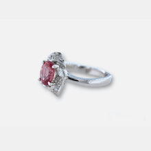 CERTIFIED UNHEATED PADPARADSCHA Sapphire High Quality Platinum Ring with Diamonds / Engagement Ring/ Platinum ring/ Gemstone Rings