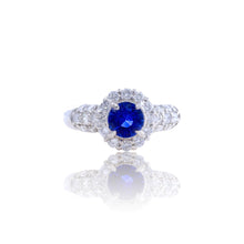 Royal Blue Sapphire High Quality Platinum Ring with Diamonds / Engagement Ring/ Platinum ring/ Gemstone Rings