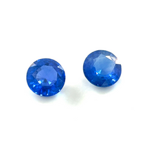 4mm Calibrated Round Cut Natural Blue Sapphire Gemstone Pair for 14k White Gold Earring for Engagement Excellent cut | Heated Loose Stone
