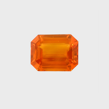 5.04Carat Natural LOUPE CLEAN Orange Sapphire Emerald Cut Brilliant Luster Platinum Jewelry for Engagement/ Gold Ring | Heated Loose Stone