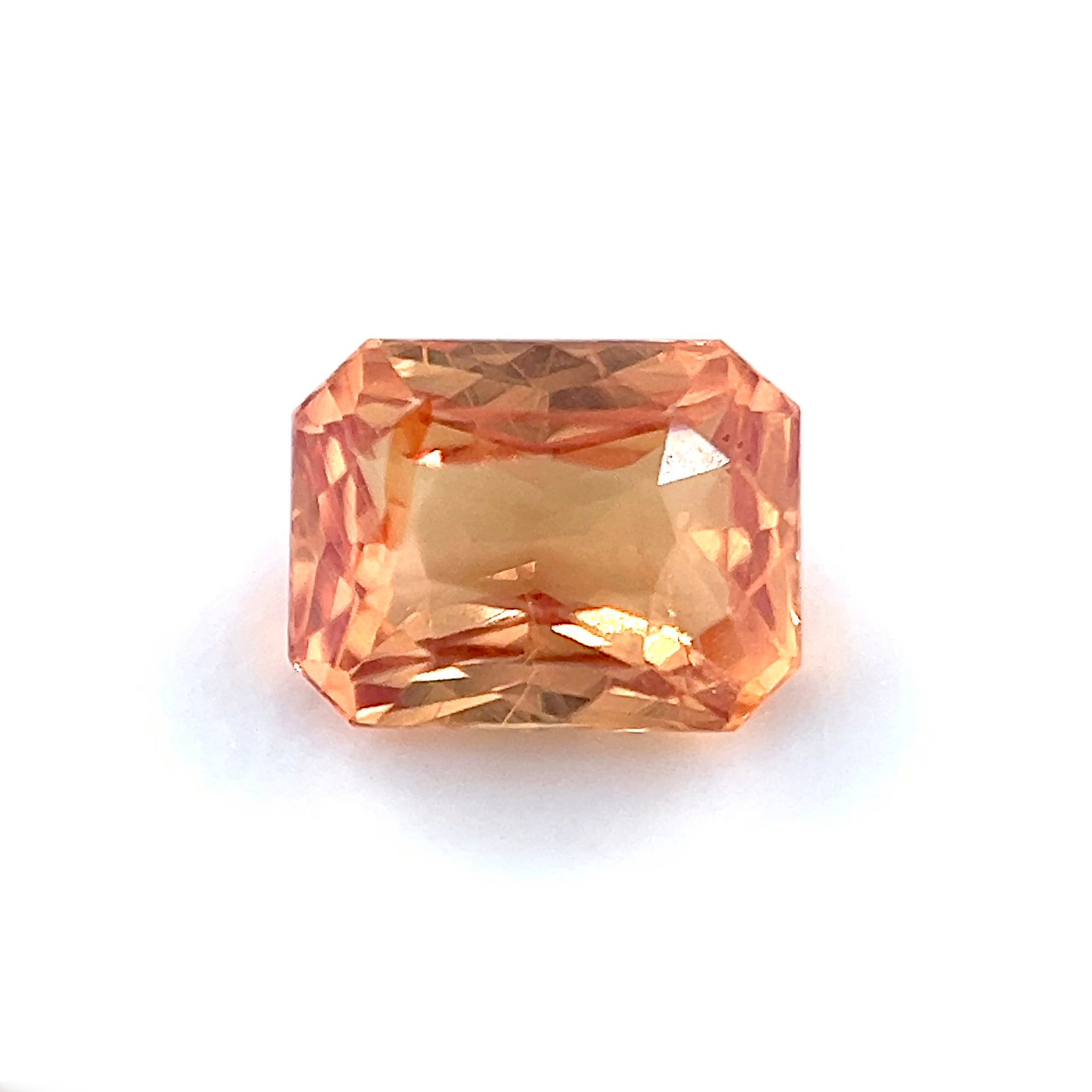 1.12Carat Natural Padparadscha Sapphire Gemstone Radiant Cut Redish Orange Brilliant Luster | Heated Loose Stone
