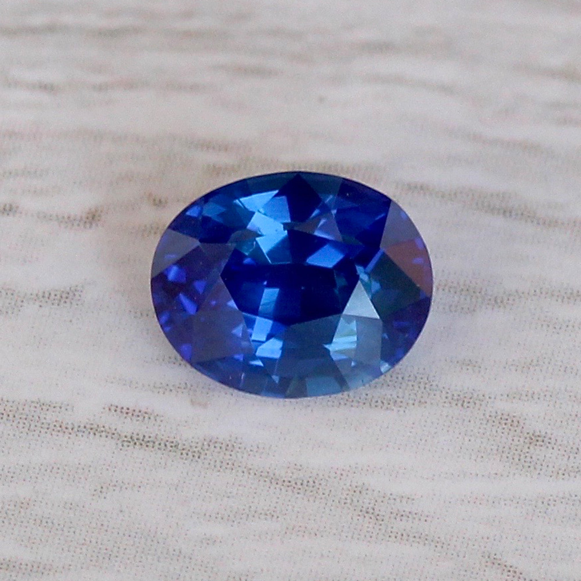 0.81Carat Natural Blue Sapphire Gemstone Oval Cut