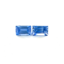 5mmx3mm Calibrated Emerald Cut Natural Blue Sapphire Gemstone Pair for 18k Yellow Gold Earring Excellent Cut & Luster | Heated Loose Stone